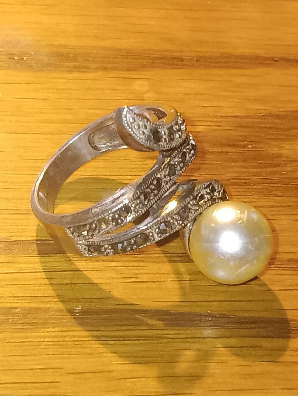 Authentic Pearl And Sterling Ring